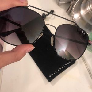 Quay oversized black glasses